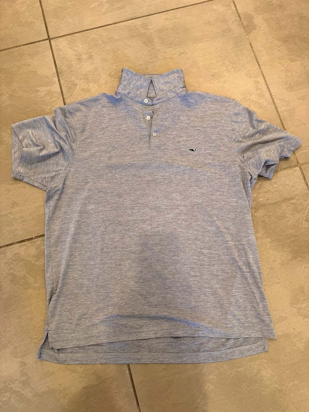 Vineyard Vines Performance Sankaty Stripe Polo Shirt Size L